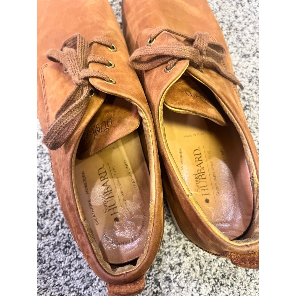 Samuel Hubbard Free Mens 14W Tan Nubuck Leather Shoes Vibram Sole Comfort Oxford - Picture 6 of 10